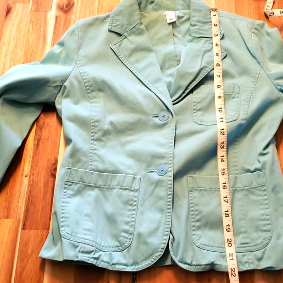 Old Navy Turquoise 3/4 Sleeve Blazer Jacket - Size M - Picture 6 of 7